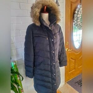 MK Faux Fur Trim Puffer Parka
